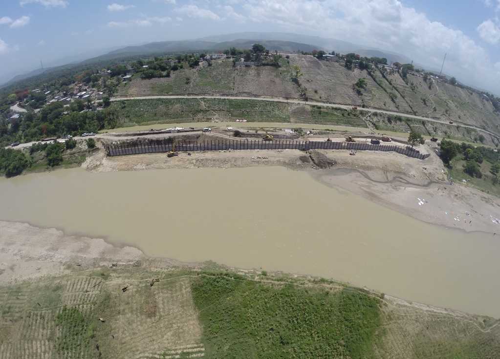 Protection de berges en rivière à fortes crues